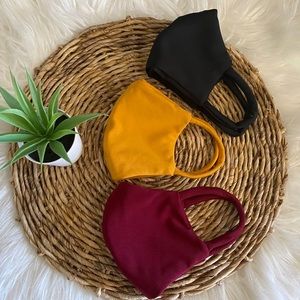 Face Mask w/ Filter Pocket 3 Colors